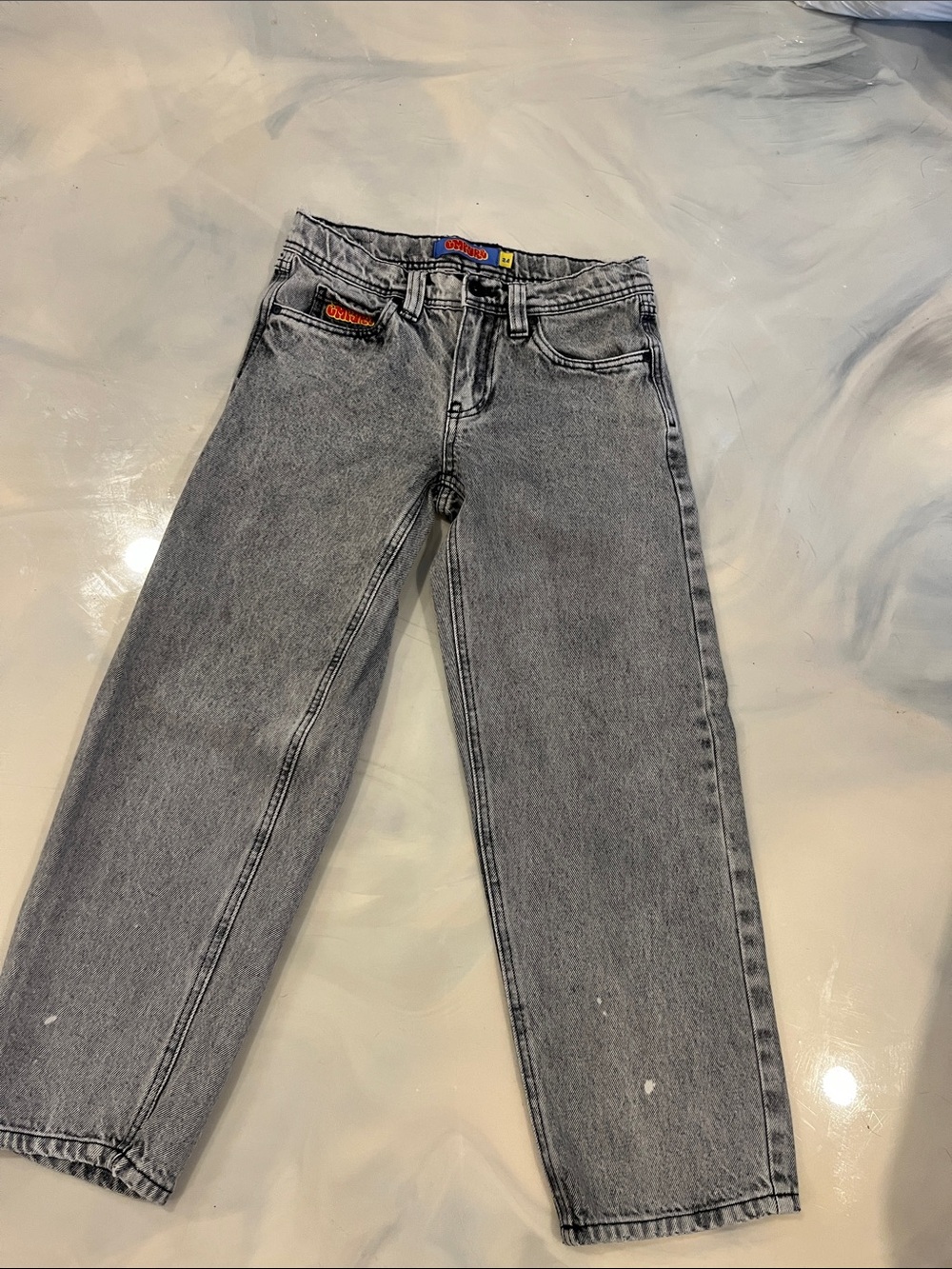 Empyre Washed Gray Straight-Leg Kids Jeans